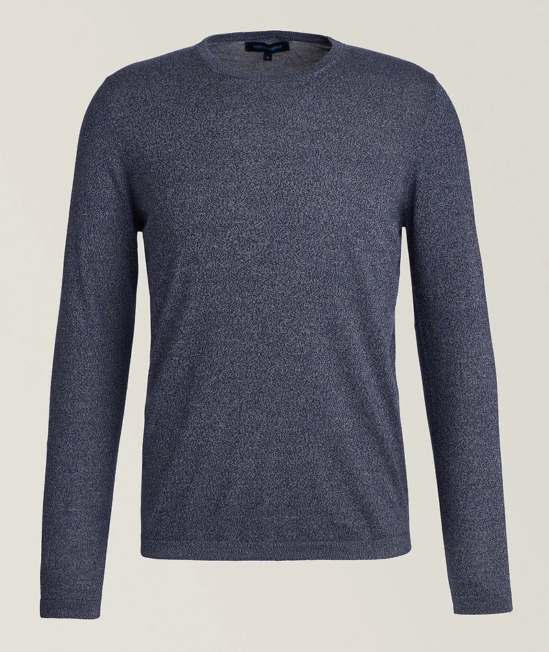 Lightweight Mélange Cotton-Blend Sweater