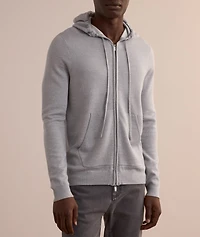 Double Face Full-Zip Hooded Sweater