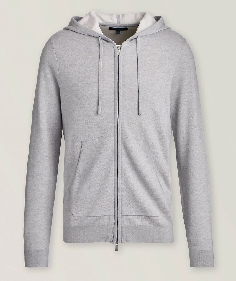 Double Face Full-Zip Hooded Sweater