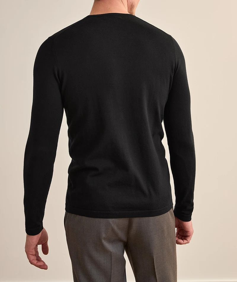 Cotton-Blend Crewneck Sweater