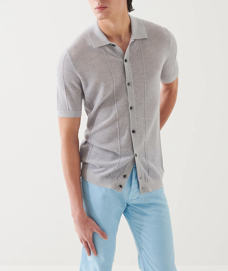 Merino Wool-Silk Knit Shirt