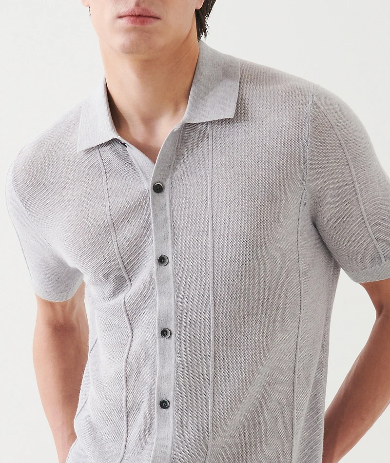 Merino Wool-Silk Knit Shirt