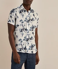 Floral Print Linen Shirt