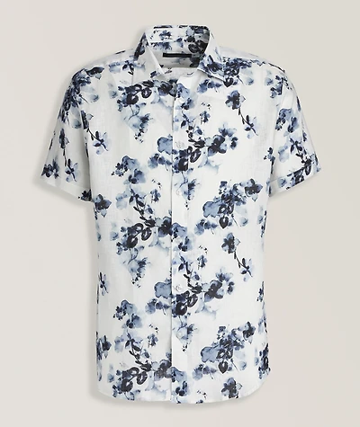 Floral Print Linen Shirt