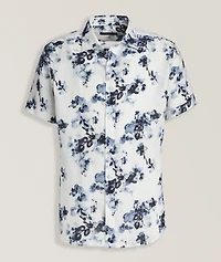 Floral Print Linen Shirt