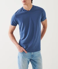 Pima Stretch-Cotton V-Neck T-Shirt