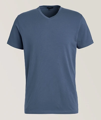 Pima Stretch-Cotton V-Neck T-Shirt
