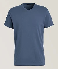 Pima Stretch-Cotton V-Neck T-Shirt