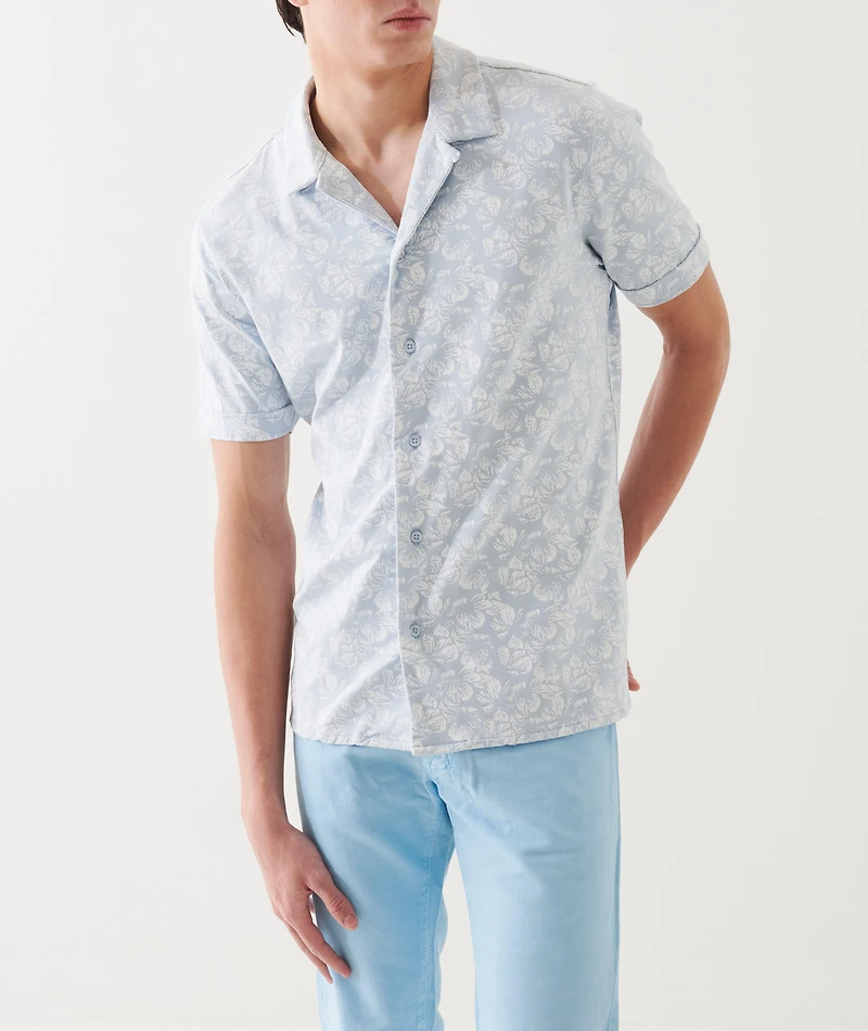 Floral Print Camp Shirt