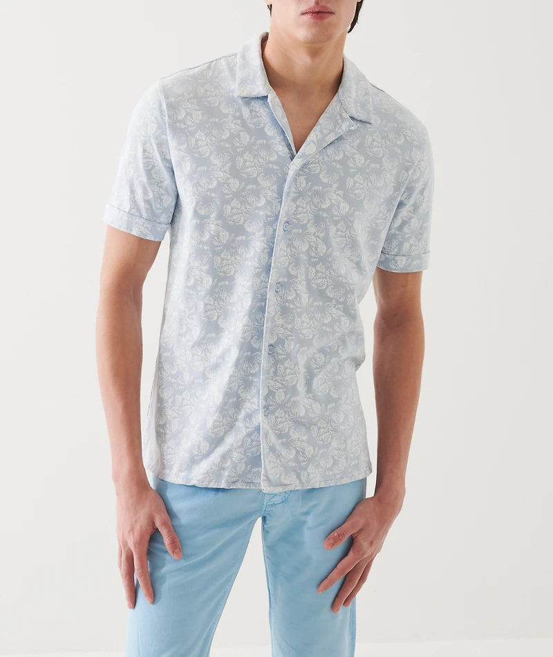 Floral Print Camp Shirt