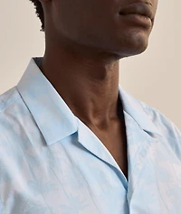 Palm Print Cotton Camp Shirt