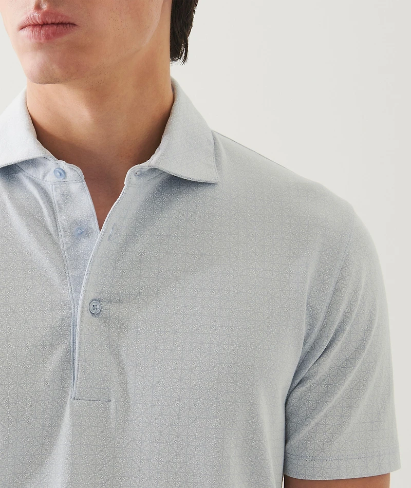 Stretch-Pima Cotton Geo Neat Polo