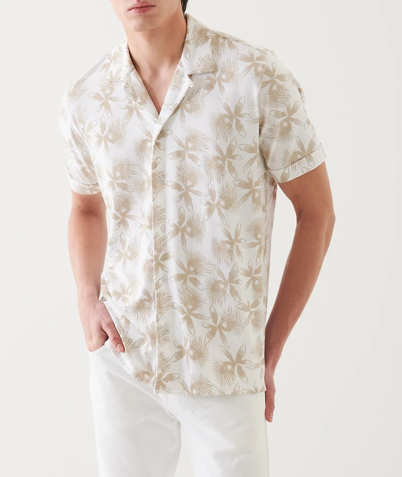 Floral Print Camp Shirt