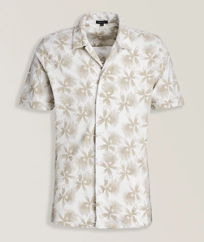 Floral Print Camp Shirt