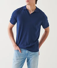 Cotton-Blend Cuban Collar Polo