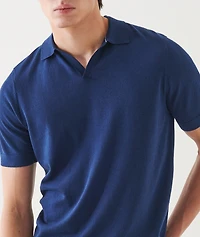 Cotton-Blend Cuban Collar Polo