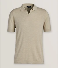Cotton-Blend Cuban Collar Polo