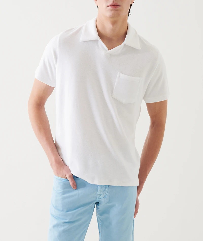 Pima Terry Cotton Open Polo