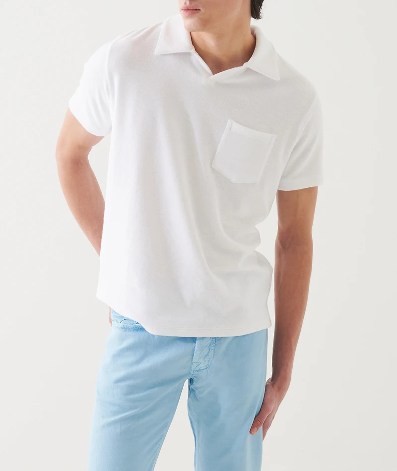 Pima Terry Cotton Open Polo