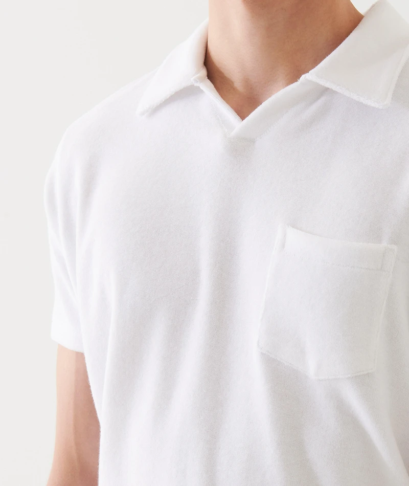 Pima Terry Cotton Open Polo