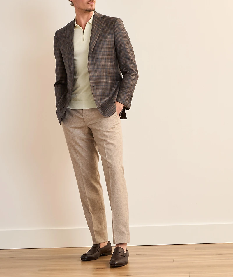 Cotton-Blend Quarter-Zip Polo