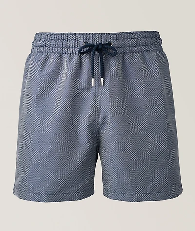 Rio Copa Check Print Jacquard Swim Shorts