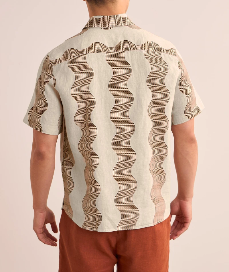Castro Duo Cabana Stripe Linen Shirt