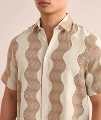 Castro Duo Cabana Stripe Linen Shirt