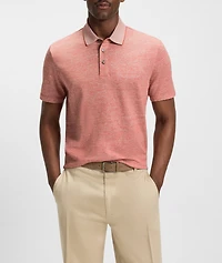 Cotton-Linen Knit Polo