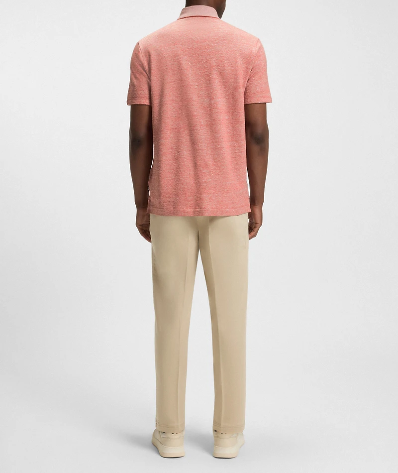 Cotton-Linen Knit Polo