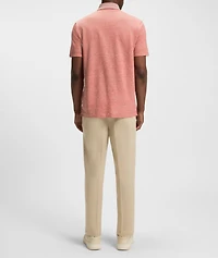 Cotton-Linen Knit Polo