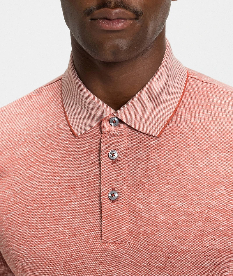 Cotton-Linen Knit Polo