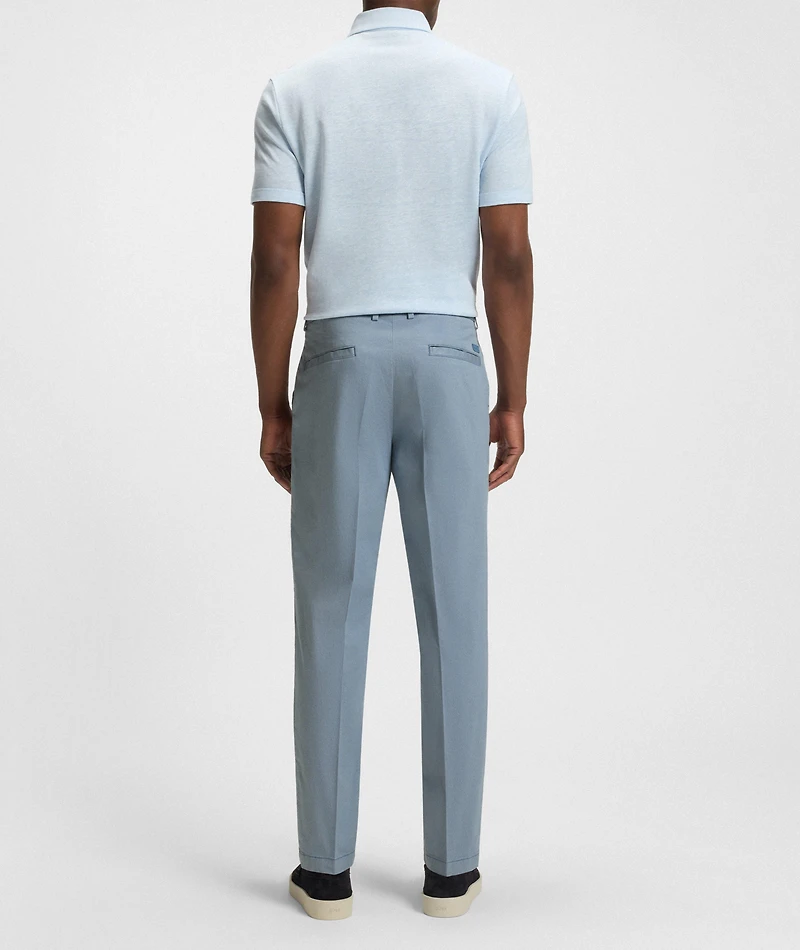 Tapered Stretch-Cotton Pants