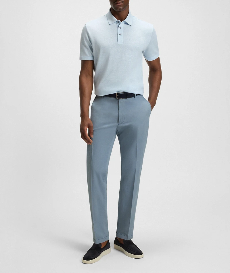 Tapered Stretch-Cotton Pants