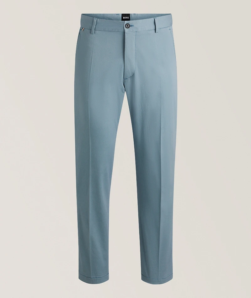 Tapered Stretch-Cotton Pants