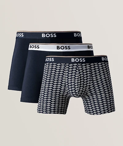 Three-Pack Micro Power Stretch-Cotton Boxer Briefs