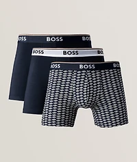 Three-Pack Micro Power Stretch-Cotton Boxer Briefs