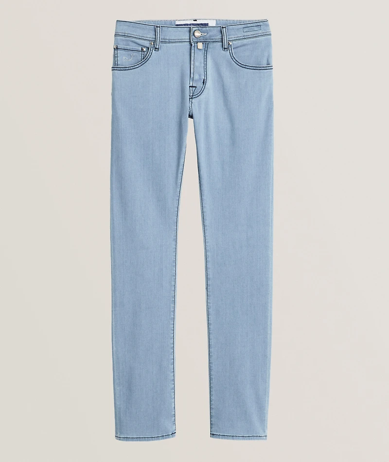 Nick Stripe Patch Slim-Fit Jeans