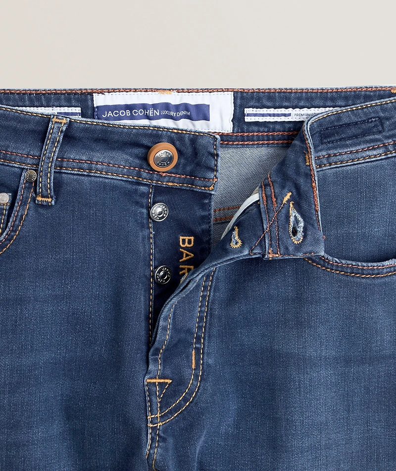 Bard Cutout Patch Slim-Fit Jeans