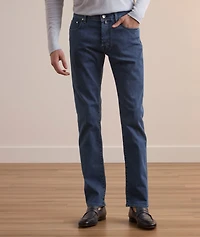 Bard Leather Logo Patch Jeans