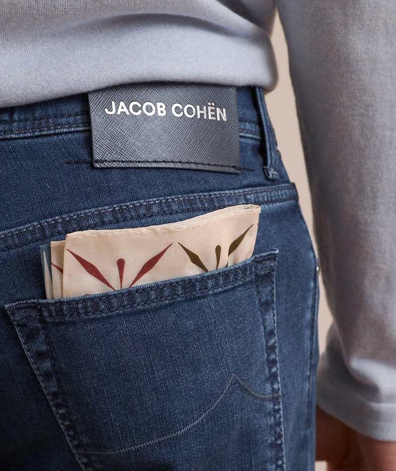 Bard Leather Logo Patch Jeans