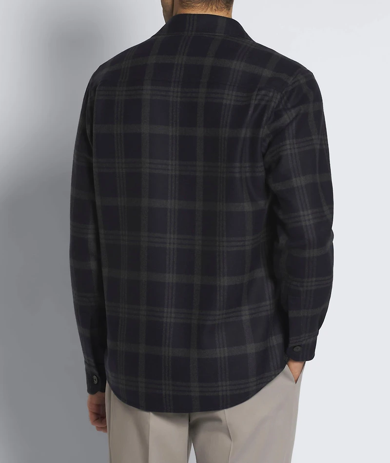 Vagabond Check Wool-Silk Overshirt