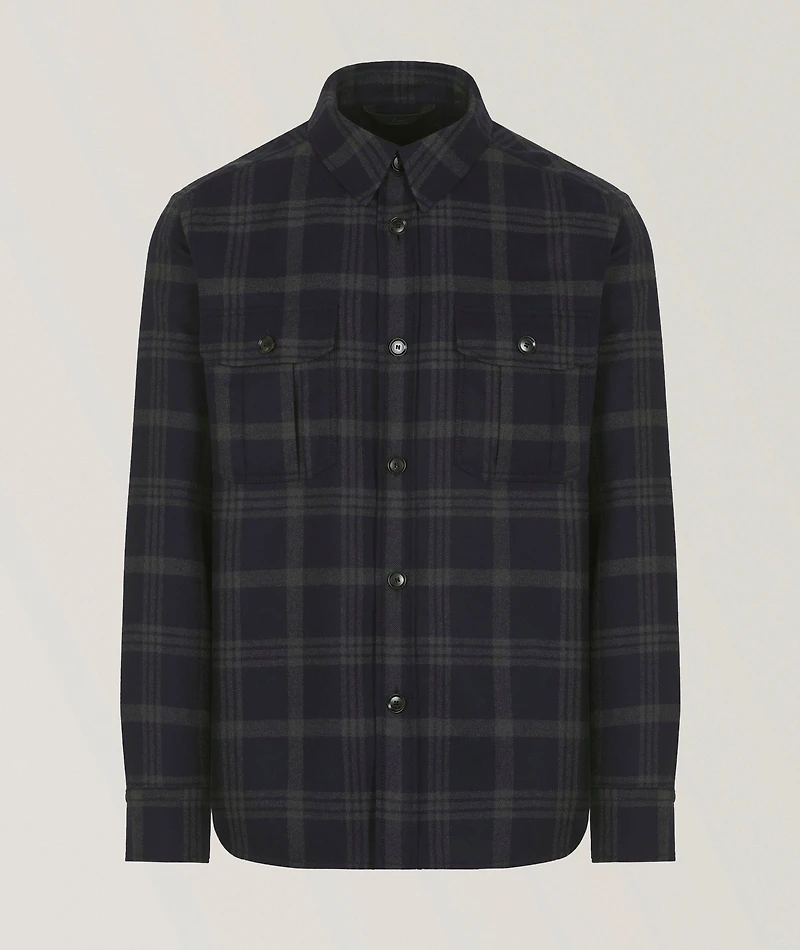 Vagabond Check Wool-Silk Overshirt