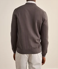 Contrast Trim Cotton Cardigan