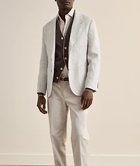 Contrast Trim Cotton Cardigan