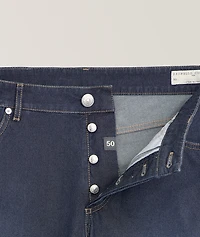 Traditional-Fit Cotton & Silk-Blend Jeans