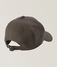 Logo Script Linen Baseball Cap