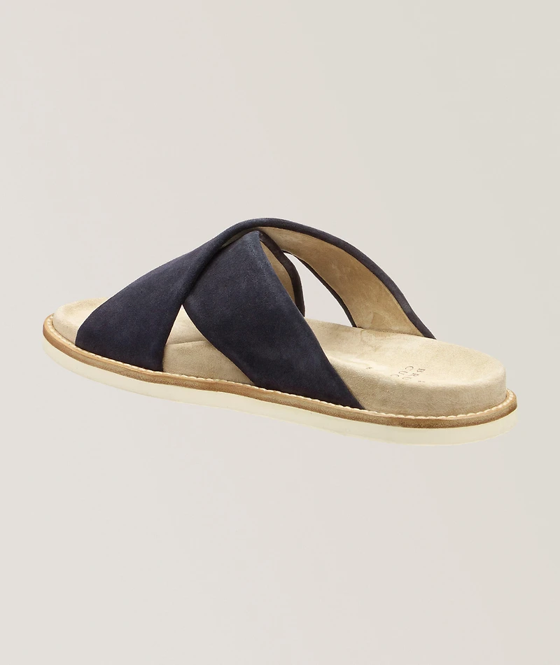 Suede Crisscross Sandals