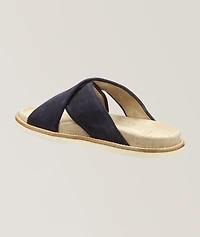 Suede Crisscross Sandals