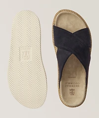 Suede Crisscross Sandals